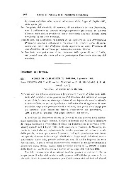 La giurisprudenza amministrativa esposta sistematicamente