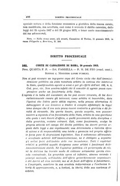 La giurisprudenza amministrativa esposta sistematicamente