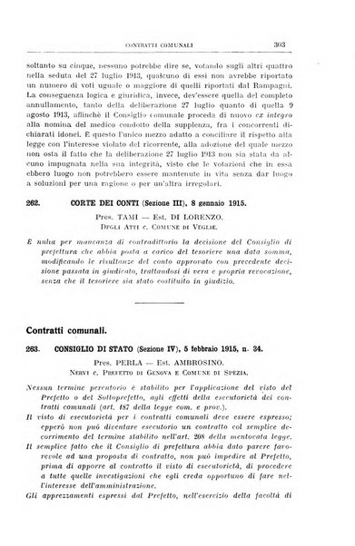 La giurisprudenza amministrativa esposta sistematicamente