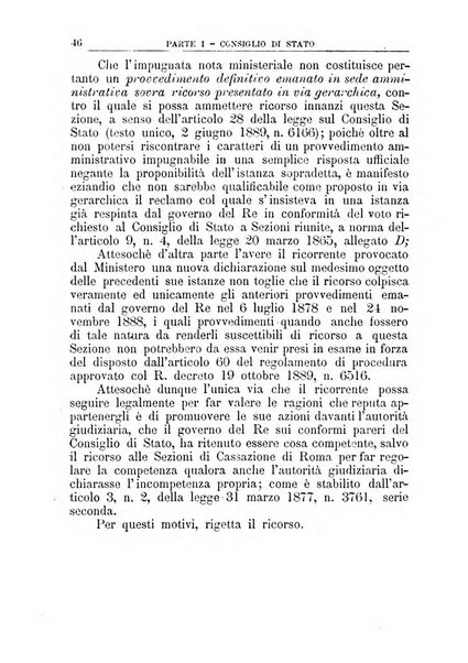 La giustizia amministrativa raccolta di decisioni e pareri del Consiglio di Stato, decisioni della Corte dei conti, sentenze della Cassazione di Roma, e decisioni delle Giunte provinciali amministrative