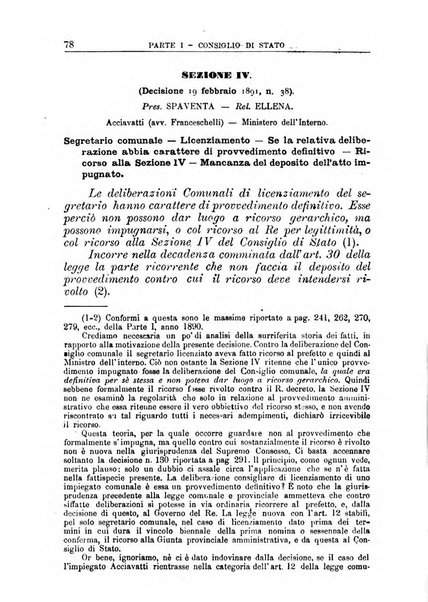 La giustizia amministrativa raccolta di decisioni e pareri del Consiglio di Stato, decisioni della Corte dei conti, sentenze della Cassazione di Roma, e decisioni delle Giunte provinciali amministrative