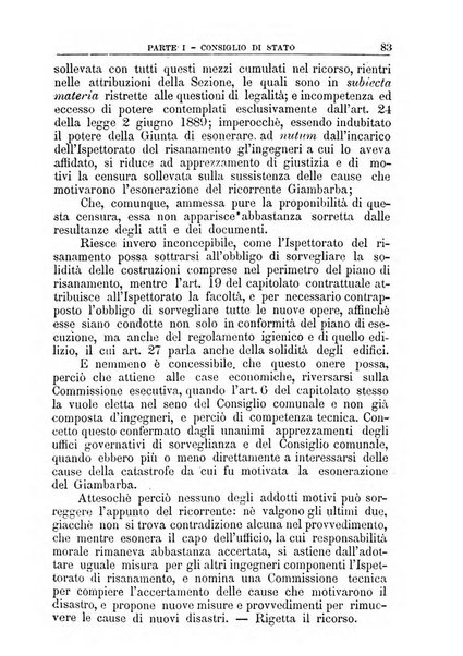 La giustizia amministrativa raccolta di decisioni e pareri del Consiglio di Stato, decisioni della Corte dei conti, sentenze della Cassazione di Roma, e decisioni delle Giunte provinciali amministrative