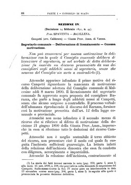 La giustizia amministrativa raccolta di decisioni e pareri del Consiglio di Stato, decisioni della Corte dei conti, sentenze della Cassazione di Roma, e decisioni delle Giunte provinciali amministrative