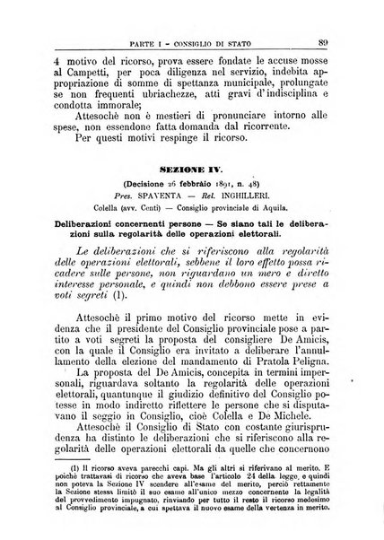 La giustizia amministrativa raccolta di decisioni e pareri del Consiglio di Stato, decisioni della Corte dei conti, sentenze della Cassazione di Roma, e decisioni delle Giunte provinciali amministrative