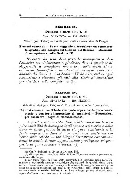 La giustizia amministrativa raccolta di decisioni e pareri del Consiglio di Stato, decisioni della Corte dei conti, sentenze della Cassazione di Roma, e decisioni delle Giunte provinciali amministrative