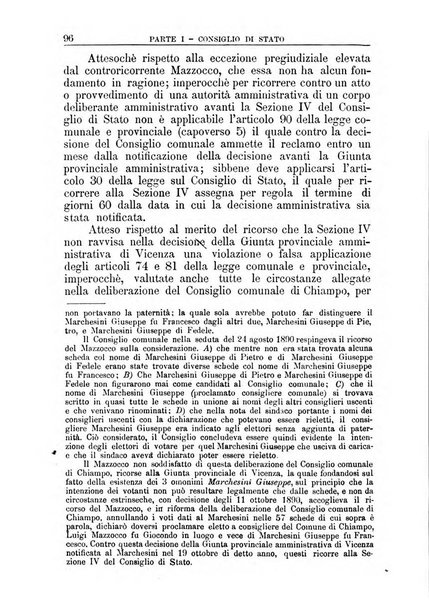 La giustizia amministrativa raccolta di decisioni e pareri del Consiglio di Stato, decisioni della Corte dei conti, sentenze della Cassazione di Roma, e decisioni delle Giunte provinciali amministrative