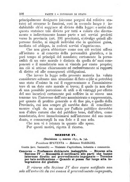 La giustizia amministrativa raccolta di decisioni e pareri del Consiglio di Stato, decisioni della Corte dei conti, sentenze della Cassazione di Roma, e decisioni delle Giunte provinciali amministrative