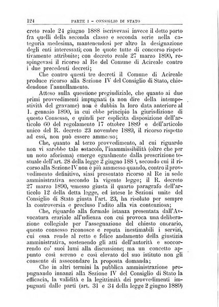 La giustizia amministrativa raccolta di decisioni e pareri del Consiglio di Stato, decisioni della Corte dei conti, sentenze della Cassazione di Roma, e decisioni delle Giunte provinciali amministrative