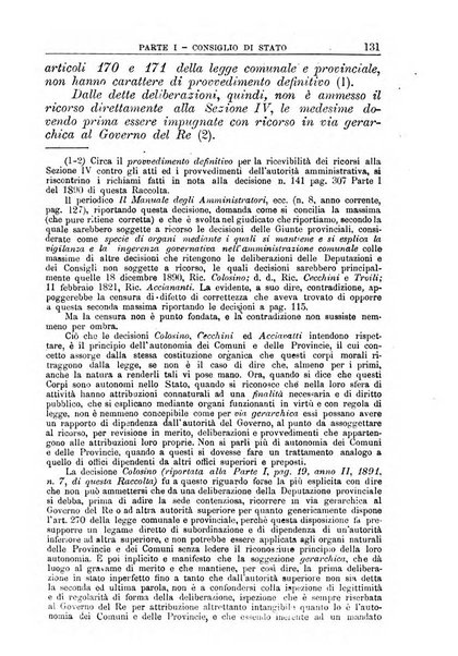 La giustizia amministrativa raccolta di decisioni e pareri del Consiglio di Stato, decisioni della Corte dei conti, sentenze della Cassazione di Roma, e decisioni delle Giunte provinciali amministrative