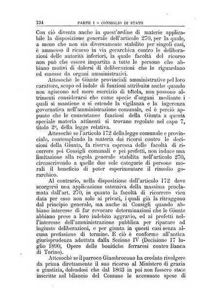 La giustizia amministrativa raccolta di decisioni e pareri del Consiglio di Stato, decisioni della Corte dei conti, sentenze della Cassazione di Roma, e decisioni delle Giunte provinciali amministrative