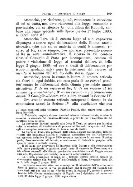 La giustizia amministrativa raccolta di decisioni e pareri del Consiglio di Stato, decisioni della Corte dei conti, sentenze della Cassazione di Roma, e decisioni delle Giunte provinciali amministrative