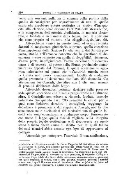 La giustizia amministrativa raccolta di decisioni e pareri del Consiglio di Stato, decisioni della Corte dei conti, sentenze della Cassazione di Roma, e decisioni delle Giunte provinciali amministrative