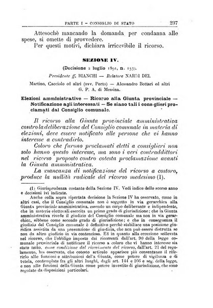 La giustizia amministrativa raccolta di decisioni e pareri del Consiglio di Stato, decisioni della Corte dei conti, sentenze della Cassazione di Roma, e decisioni delle Giunte provinciali amministrative