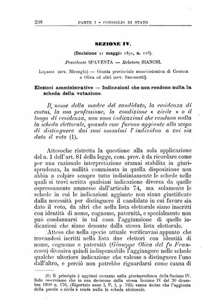 La giustizia amministrativa raccolta di decisioni e pareri del Consiglio di Stato, decisioni della Corte dei conti, sentenze della Cassazione di Roma, e decisioni delle Giunte provinciali amministrative