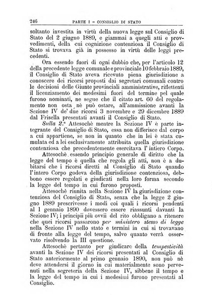 La giustizia amministrativa raccolta di decisioni e pareri del Consiglio di Stato, decisioni della Corte dei conti, sentenze della Cassazione di Roma, e decisioni delle Giunte provinciali amministrative