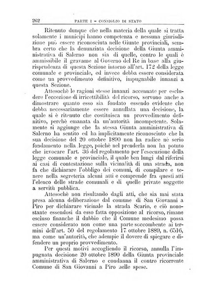 La giustizia amministrativa raccolta di decisioni e pareri del Consiglio di Stato, decisioni della Corte dei conti, sentenze della Cassazione di Roma, e decisioni delle Giunte provinciali amministrative