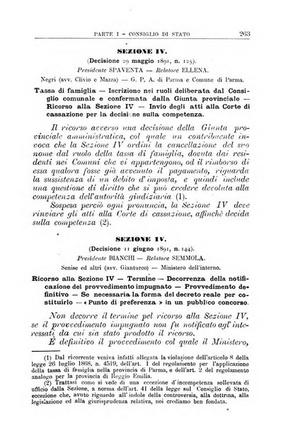 La giustizia amministrativa raccolta di decisioni e pareri del Consiglio di Stato, decisioni della Corte dei conti, sentenze della Cassazione di Roma, e decisioni delle Giunte provinciali amministrative