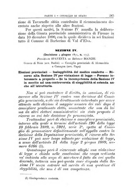 La giustizia amministrativa raccolta di decisioni e pareri del Consiglio di Stato, decisioni della Corte dei conti, sentenze della Cassazione di Roma, e decisioni delle Giunte provinciali amministrative