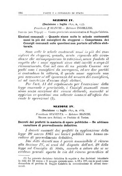 La giustizia amministrativa raccolta di decisioni e pareri del Consiglio di Stato, decisioni della Corte dei conti, sentenze della Cassazione di Roma, e decisioni delle Giunte provinciali amministrative