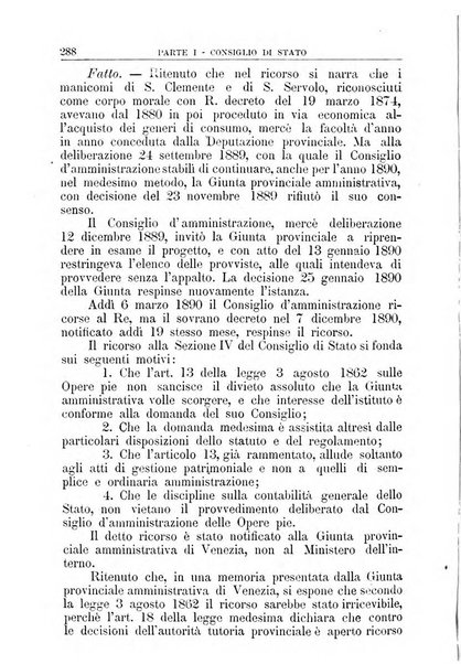 La giustizia amministrativa raccolta di decisioni e pareri del Consiglio di Stato, decisioni della Corte dei conti, sentenze della Cassazione di Roma, e decisioni delle Giunte provinciali amministrative