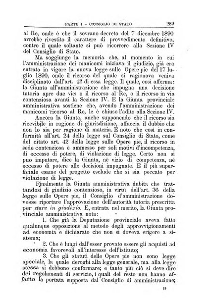 La giustizia amministrativa raccolta di decisioni e pareri del Consiglio di Stato, decisioni della Corte dei conti, sentenze della Cassazione di Roma, e decisioni delle Giunte provinciali amministrative