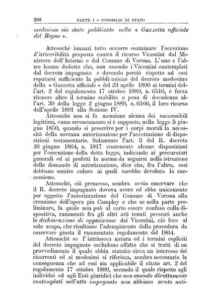 La giustizia amministrativa raccolta di decisioni e pareri del Consiglio di Stato, decisioni della Corte dei conti, sentenze della Cassazione di Roma, e decisioni delle Giunte provinciali amministrative