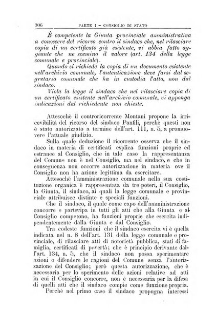 La giustizia amministrativa raccolta di decisioni e pareri del Consiglio di Stato, decisioni della Corte dei conti, sentenze della Cassazione di Roma, e decisioni delle Giunte provinciali amministrative