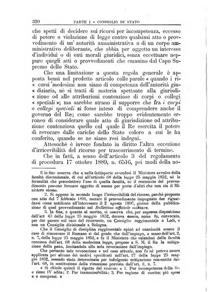 La giustizia amministrativa raccolta di decisioni e pareri del Consiglio di Stato, decisioni della Corte dei conti, sentenze della Cassazione di Roma, e decisioni delle Giunte provinciali amministrative