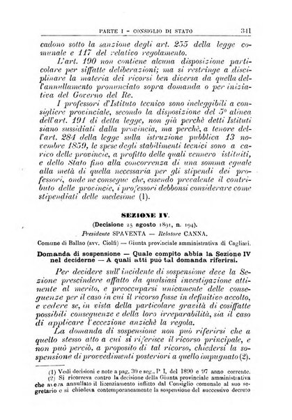 La giustizia amministrativa raccolta di decisioni e pareri del Consiglio di Stato, decisioni della Corte dei conti, sentenze della Cassazione di Roma, e decisioni delle Giunte provinciali amministrative