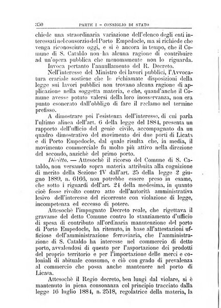 La giustizia amministrativa raccolta di decisioni e pareri del Consiglio di Stato, decisioni della Corte dei conti, sentenze della Cassazione di Roma, e decisioni delle Giunte provinciali amministrative