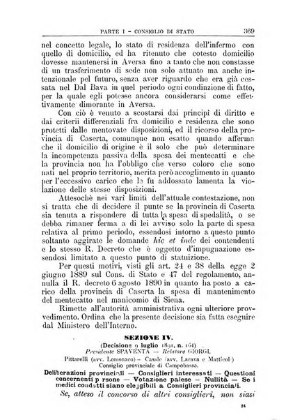 La giustizia amministrativa raccolta di decisioni e pareri del Consiglio di Stato, decisioni della Corte dei conti, sentenze della Cassazione di Roma, e decisioni delle Giunte provinciali amministrative