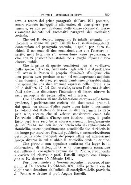 La giustizia amministrativa raccolta di decisioni e pareri del Consiglio di Stato, decisioni della Corte dei conti, sentenze della Cassazione di Roma, e decisioni delle Giunte provinciali amministrative