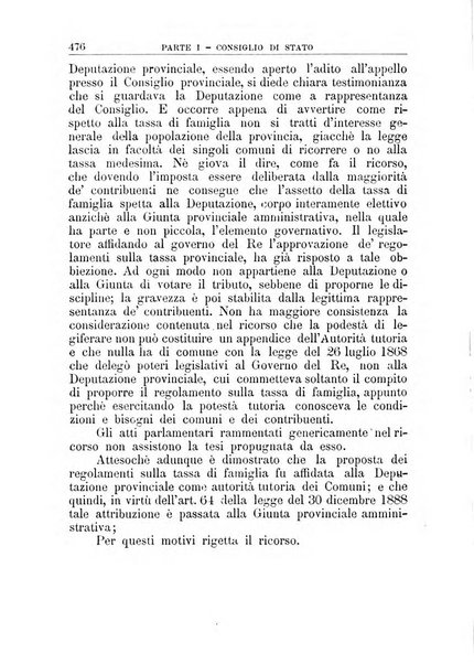 La giustizia amministrativa raccolta di decisioni e pareri del Consiglio di Stato, decisioni della Corte dei conti, sentenze della Cassazione di Roma, e decisioni delle Giunte provinciali amministrative