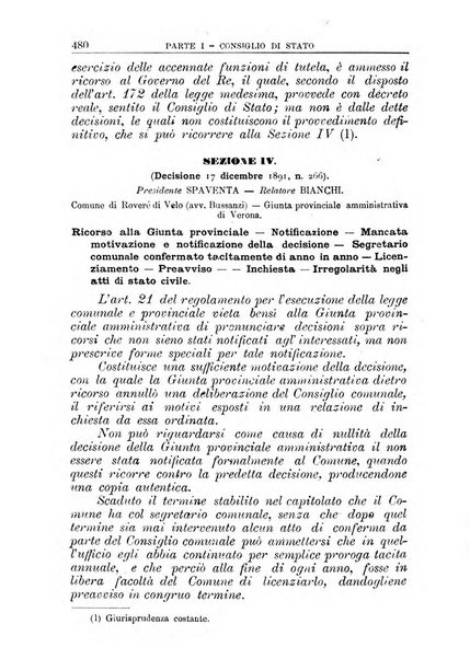 La giustizia amministrativa raccolta di decisioni e pareri del Consiglio di Stato, decisioni della Corte dei conti, sentenze della Cassazione di Roma, e decisioni delle Giunte provinciali amministrative