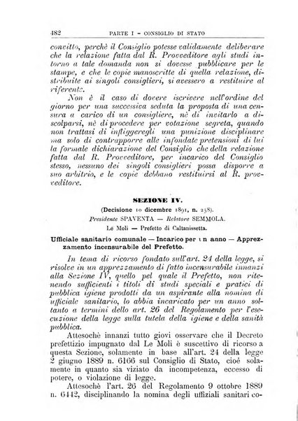 La giustizia amministrativa raccolta di decisioni e pareri del Consiglio di Stato, decisioni della Corte dei conti, sentenze della Cassazione di Roma, e decisioni delle Giunte provinciali amministrative