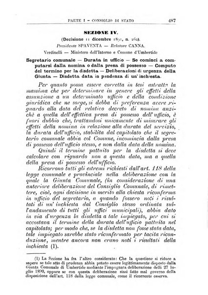 La giustizia amministrativa raccolta di decisioni e pareri del Consiglio di Stato, decisioni della Corte dei conti, sentenze della Cassazione di Roma, e decisioni delle Giunte provinciali amministrative