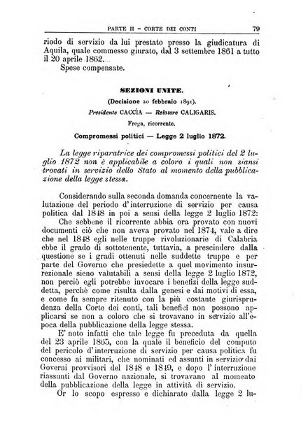 La giustizia amministrativa raccolta di decisioni e pareri del Consiglio di Stato, decisioni della Corte dei conti, sentenze della Cassazione di Roma, e decisioni delle Giunte provinciali amministrative