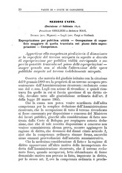 La giustizia amministrativa raccolta di decisioni e pareri del Consiglio di Stato, decisioni della Corte dei conti, sentenze della Cassazione di Roma, e decisioni delle Giunte provinciali amministrative