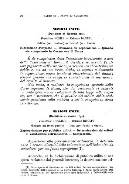 La giustizia amministrativa raccolta di decisioni e pareri del Consiglio di Stato, decisioni della Corte dei conti, sentenze della Cassazione di Roma, e decisioni delle Giunte provinciali amministrative