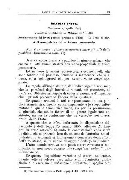 La giustizia amministrativa raccolta di decisioni e pareri del Consiglio di Stato, decisioni della Corte dei conti, sentenze della Cassazione di Roma, e decisioni delle Giunte provinciali amministrative