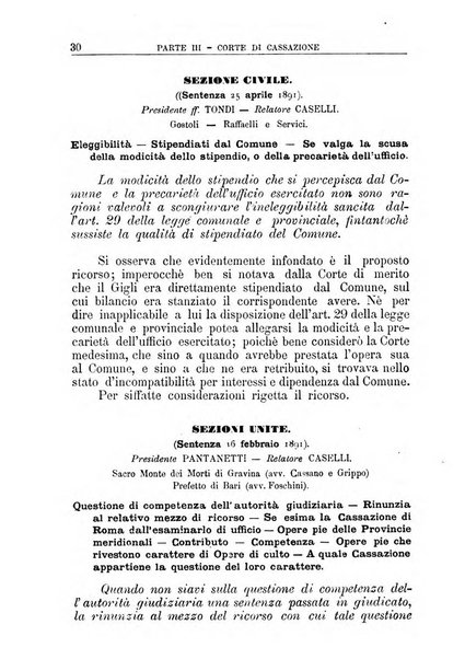 La giustizia amministrativa raccolta di decisioni e pareri del Consiglio di Stato, decisioni della Corte dei conti, sentenze della Cassazione di Roma, e decisioni delle Giunte provinciali amministrative