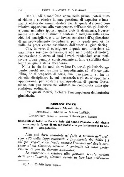 La giustizia amministrativa raccolta di decisioni e pareri del Consiglio di Stato, decisioni della Corte dei conti, sentenze della Cassazione di Roma, e decisioni delle Giunte provinciali amministrative