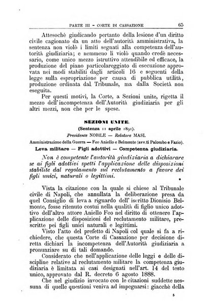 La giustizia amministrativa raccolta di decisioni e pareri del Consiglio di Stato, decisioni della Corte dei conti, sentenze della Cassazione di Roma, e decisioni delle Giunte provinciali amministrative