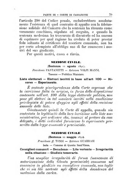 La giustizia amministrativa raccolta di decisioni e pareri del Consiglio di Stato, decisioni della Corte dei conti, sentenze della Cassazione di Roma, e decisioni delle Giunte provinciali amministrative