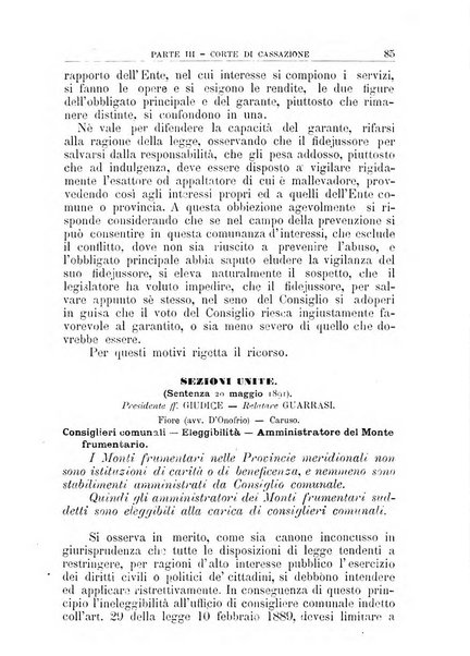 La giustizia amministrativa raccolta di decisioni e pareri del Consiglio di Stato, decisioni della Corte dei conti, sentenze della Cassazione di Roma, e decisioni delle Giunte provinciali amministrative