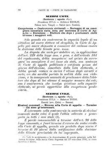 La giustizia amministrativa raccolta di decisioni e pareri del Consiglio di Stato, decisioni della Corte dei conti, sentenze della Cassazione di Roma, e decisioni delle Giunte provinciali amministrative