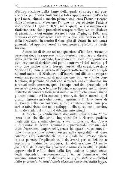 La giustizia amministrativa raccolta di decisioni e pareri del Consiglio di Stato, decisioni della Corte dei conti, sentenze della Cassazione di Roma, e decisioni delle Giunte provinciali amministrative