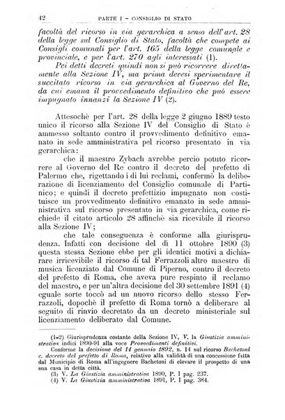 La giustizia amministrativa raccolta di decisioni e pareri del Consiglio di Stato, decisioni della Corte dei conti, sentenze della Cassazione di Roma, e decisioni delle Giunte provinciali amministrative