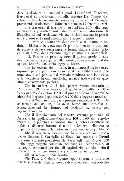 La giustizia amministrativa raccolta di decisioni e pareri del Consiglio di Stato, decisioni della Corte dei conti, sentenze della Cassazione di Roma, e decisioni delle Giunte provinciali amministrative