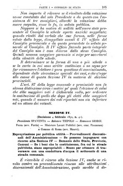 La giustizia amministrativa raccolta di decisioni e pareri del Consiglio di Stato, decisioni della Corte dei conti, sentenze della Cassazione di Roma, e decisioni delle Giunte provinciali amministrative